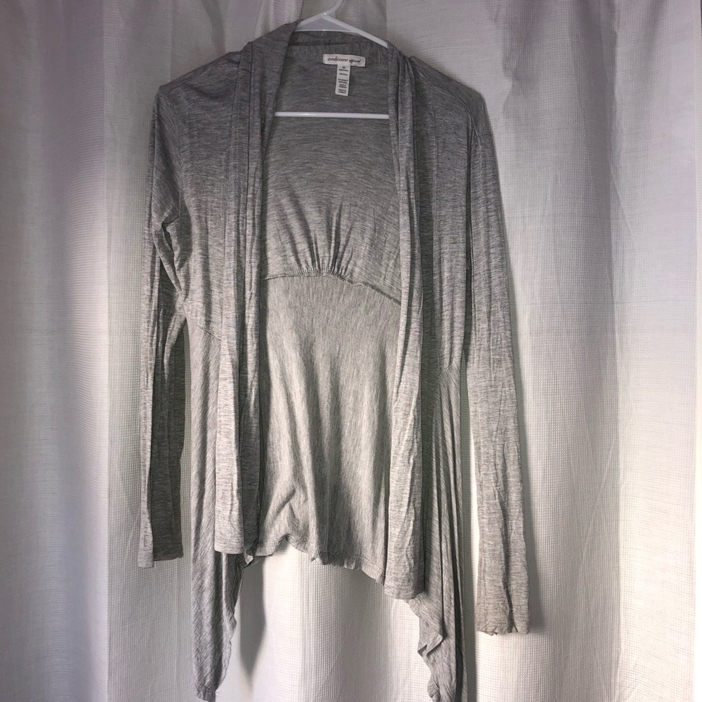 gray cardigan sweater size M